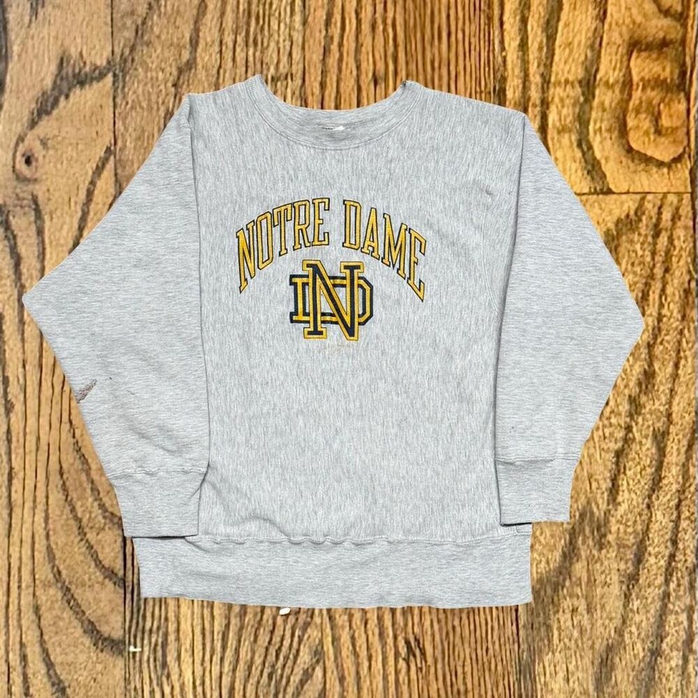 Vintage 80’s Notre Dame Champion Reverse Weave Crewneck Sweatshirt